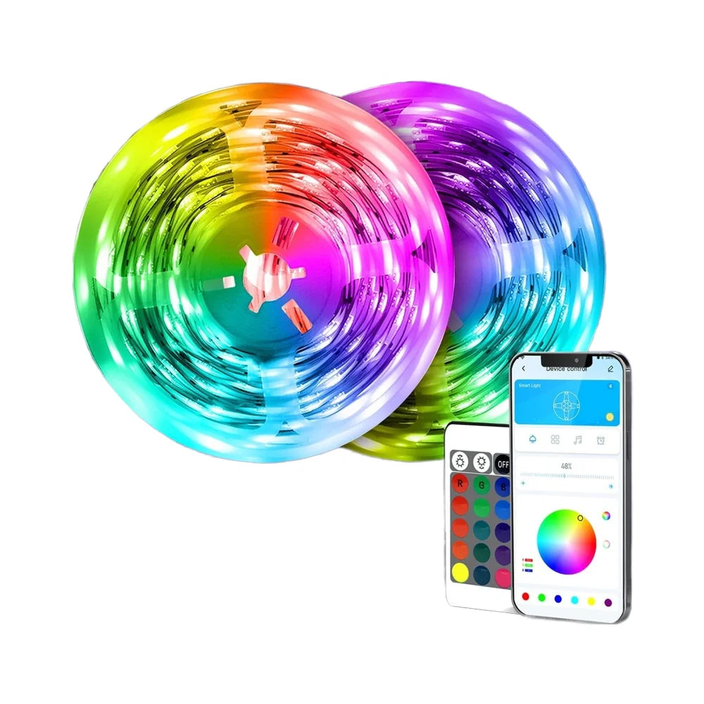 50-130ft LED Strip Lights RGB with Remote 24V