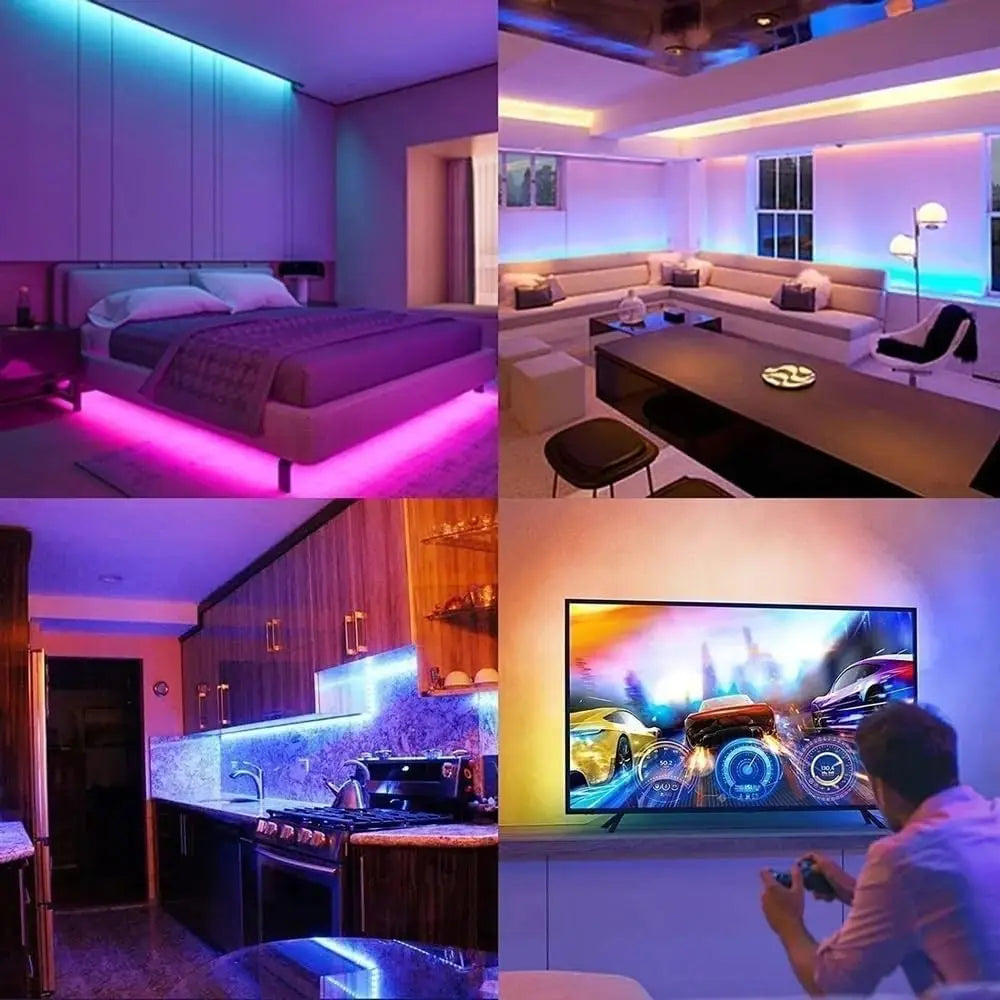 50-130ft LED Strip Lights RGB with Remote 24V