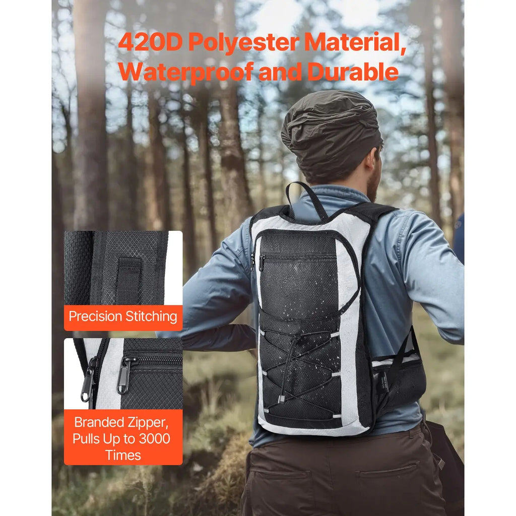 15L Insulated Hydration Pack Backpack for Hiking Men's Sports Duffle Bag with 3L TPU Water Bladder Hydration Backpack Storage